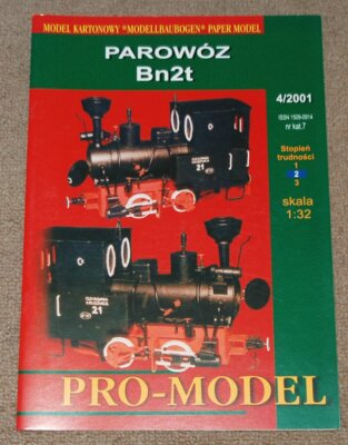 Pro-Model 7 4/2001 - Dampflok Bn2t Fa. Krauss 1881 - Modellbaubogen 1:32 Spur 1