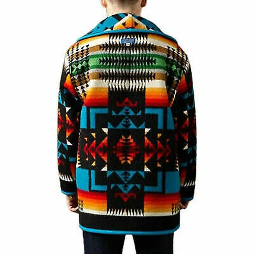 Mens Winter Warm Boho Thicken Hippie Outwear Jacket Festival Hippy Sweater Coat - Picture 4 of 18