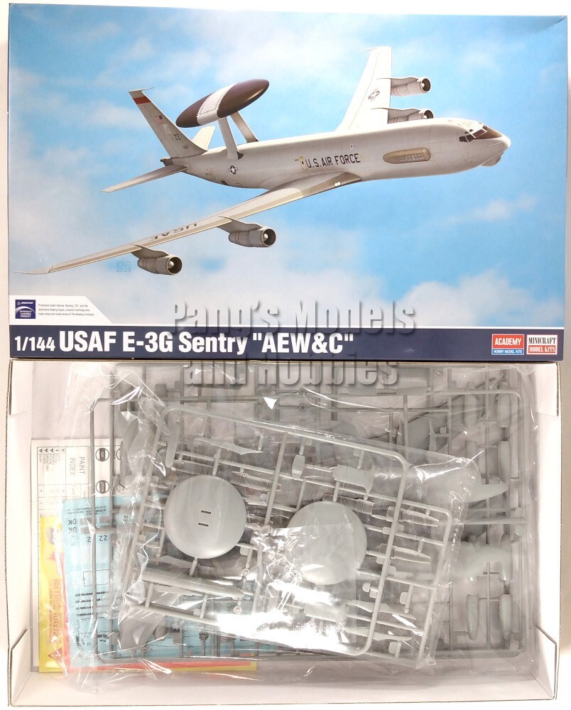 1/144 プラモデル完成品 アカデミー USAF E-3G セントリー E-3 E-3G Sentry AEW&C AWACS USAF 1/144 Scale Plastic Model Kit