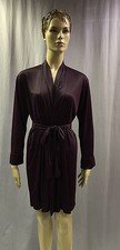 NEW NATORI 120 CURRANT NEGLIGEE BASICS WRAP ROBE SZ S SMALL
