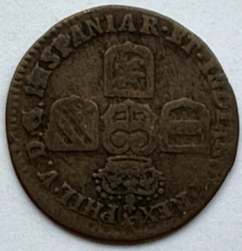 1710 SPANISH NETHERLANDS LIARD - PHILIP V (1700-1711) - ABOUT VF - FREE SHIPPING - Picture 2 of 2