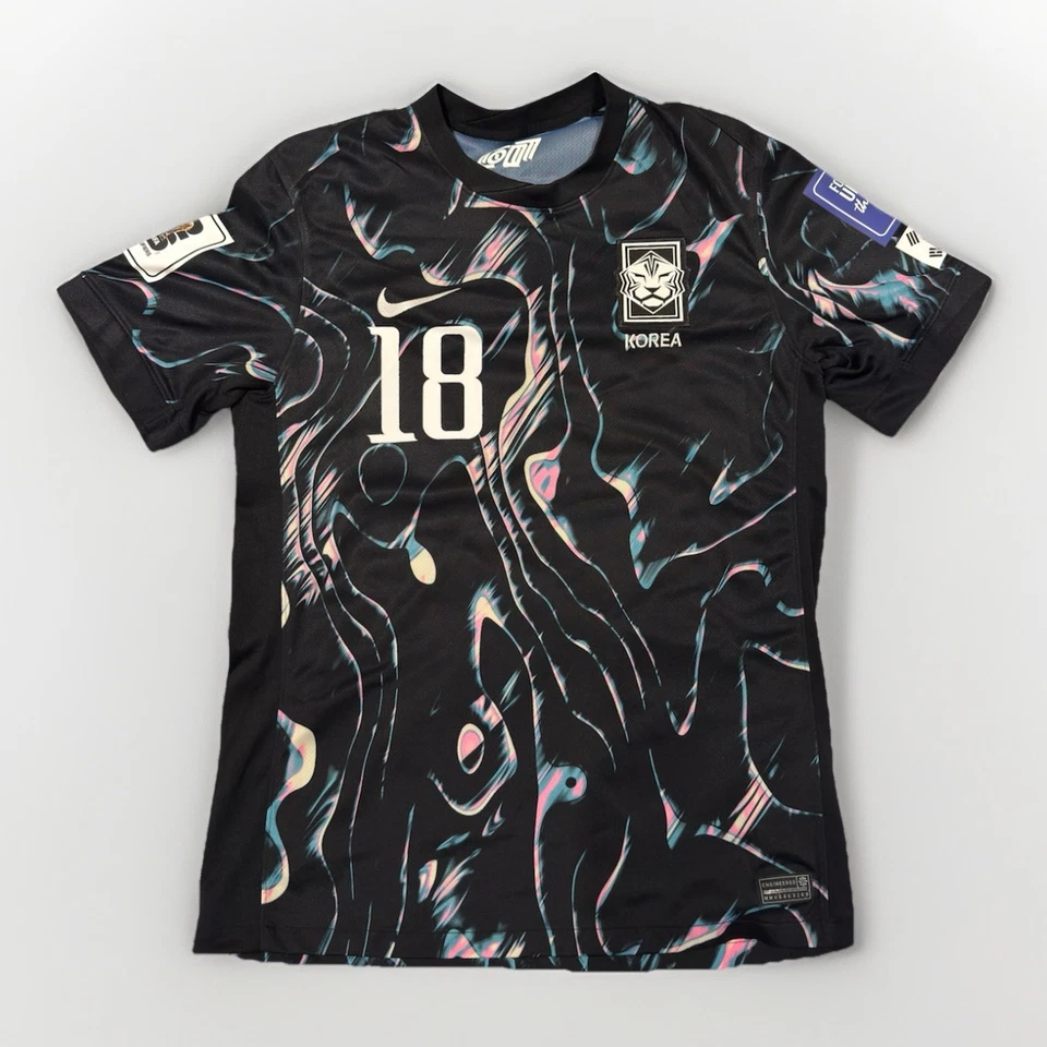 Nike 2024 South Korea Away Jersey (US M, Asia L) Original Kang-in 18 FJ4281-010 - Image 2 of 4