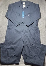 Dickies Flex Performance Mens Coverall XXL Navy Blue Long Sleeves Zip/Button New