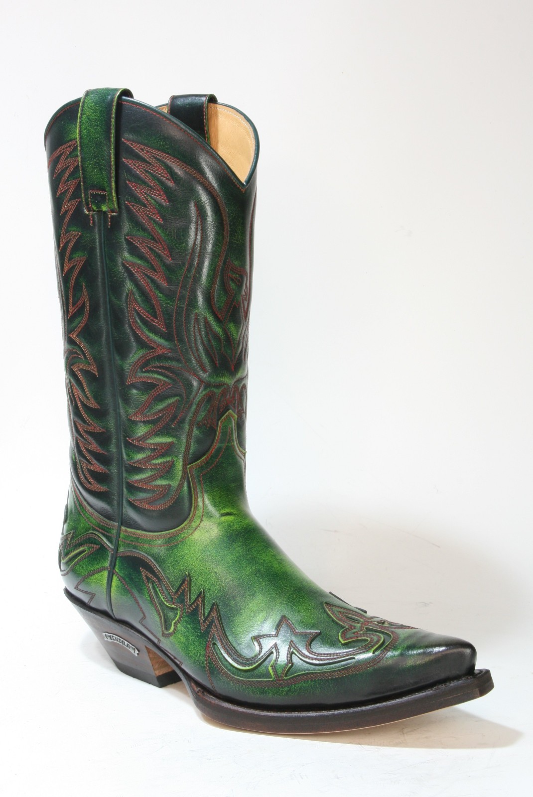 3241 Sendra boots cowboy boots Flora Verde Botella