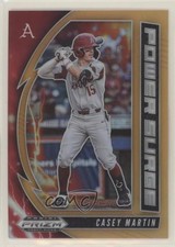 2020 Panini Prizm Draft Picks Power Surge Neon Orange 16/50 Casey Martin 4z8