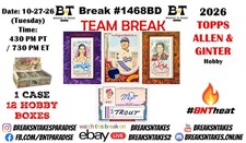 ARIZONA DIAMONDBACKS 2026 Topps Allen & Ginter Baseball Hobby CASE Break #1468BD
