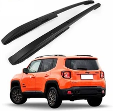 Aluminum For JEEP Renegade 2015-2023 Black Roof Rack Cross Bar Side Rail Carrier