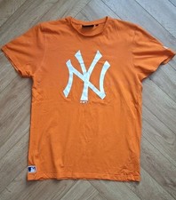 New Era New York Yankee Baseball Tshirt In Orange Size Uk Medium Men