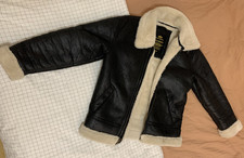 Alpha Industries B-3 Faux Leather Bomberjacke Schwarz Größe M