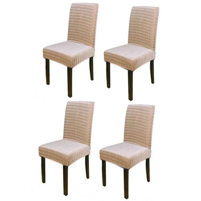 Dining Chair Seat Covers – Stretchable Slipcovers, Washable Fabric (Set of 4) - Image 2 of 4