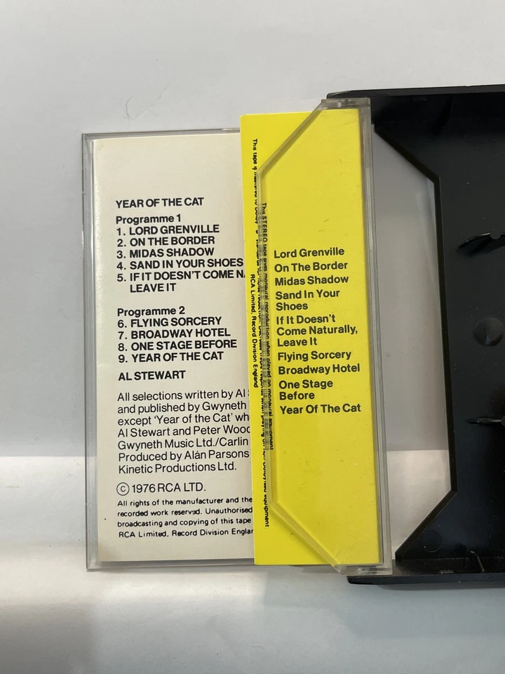 RCA Al Stewart Year Of The Cat Vintage Cassette Tape 1976 Folk Rock Classic Foto 2 de 3