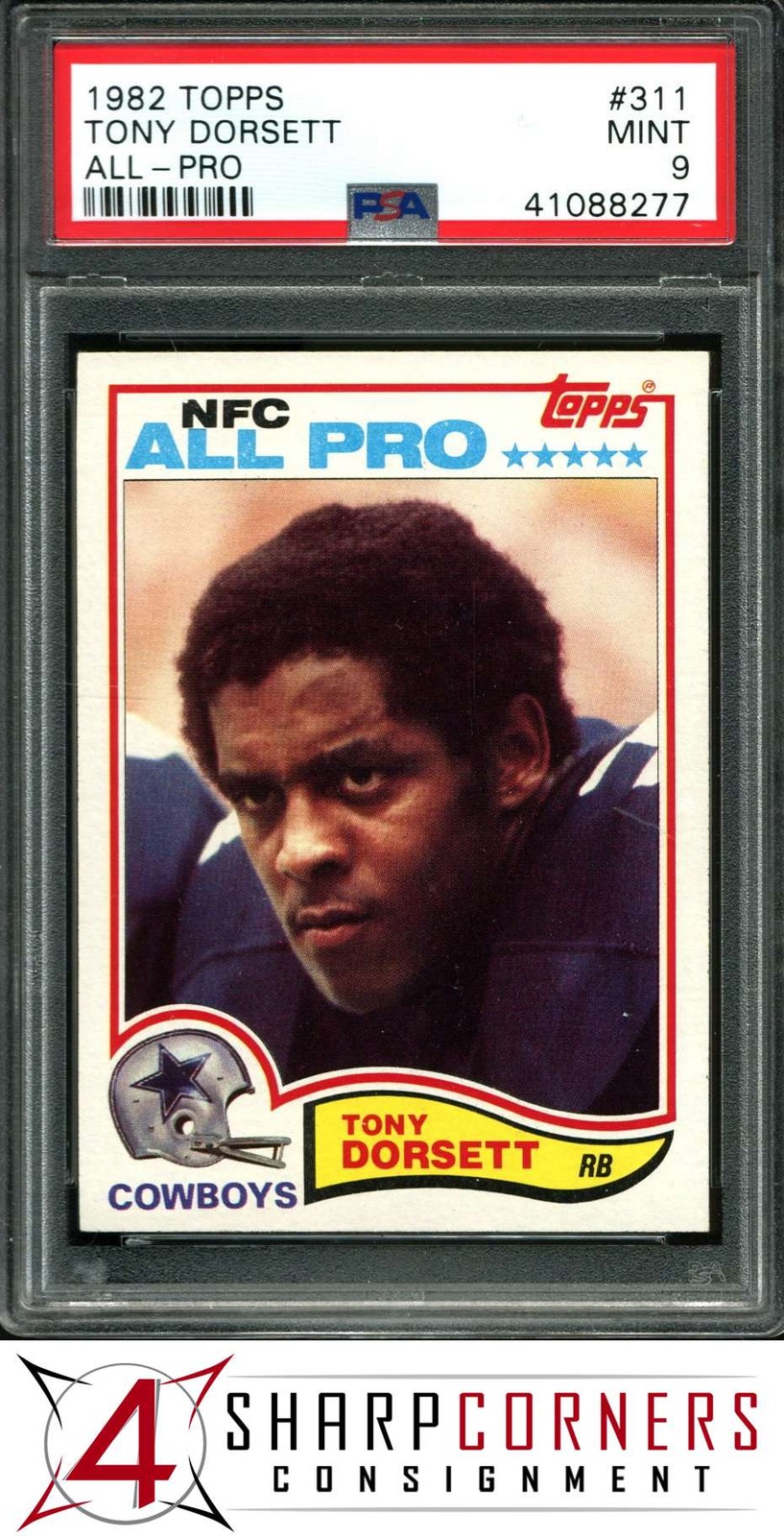 1982 TOPPS ALL-PRO #311 TONY DORSETT COWBOYS HOF PSA 9