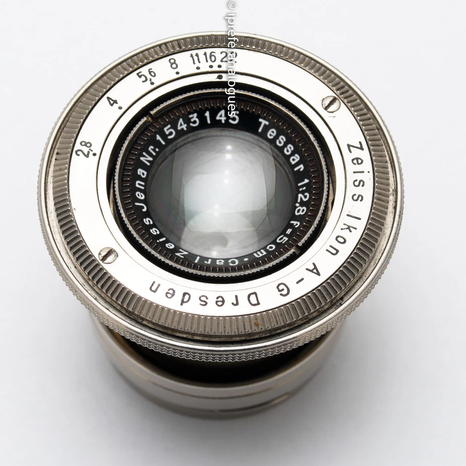 Carl Zeiss Jena Tessar de preguerra 5 cm 2,8 para Contax I plegable muy buen estado Foto 4 de 4