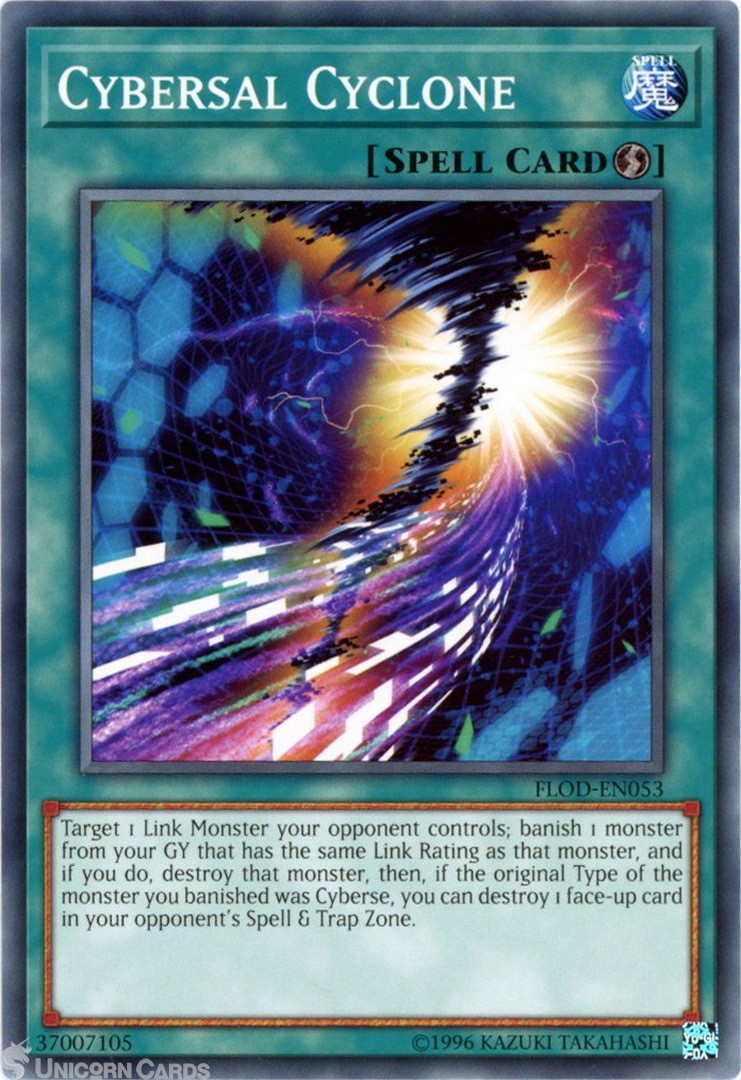 FLOD-EN053 Cybersal Cyclone Common UNL Edition Mint YuGiOh Card