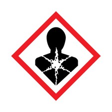 Health Hazard Symbol Red Outline Dangerous Substances Sign Multiple Sizes