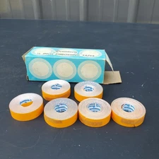 6 Rolls Vintage Dennison 1/2" Embossing Tapes