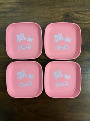 バービーBarbie食器セット　ヴィンテージ プレート　ピンクUSA Vintage Tupperware Toys Tuppertoys Barbie Mini Pink Plates Play