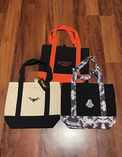 Spirit Halloween Mini Canvas Bag Trio Bat Ghost Exclusive Tie-Dye Tote 2025