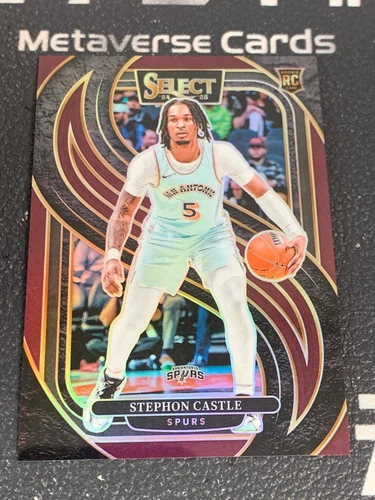 2024-25 Panini Select Rookie Premier Maroon Prizm #175 RC Stephon Castle 123/175