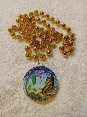 2026 Krewe of Rex Rebirth and Renewal Poly Stone Theme Bead