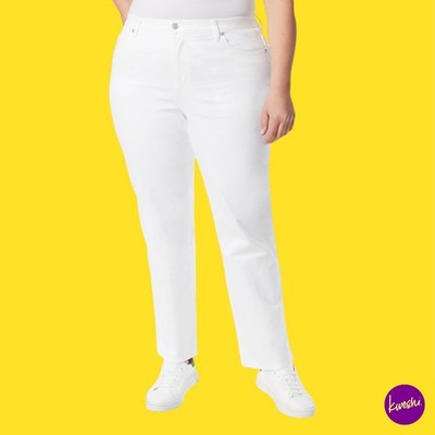 Gloria Vanderbilt Amanda High Rise Tapered Petite Damenjeans, weiß, UK 14P