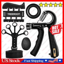 5pcs Grip Strength Trainer Kits Hand Gripper Strengthener Forearm Exerciser NEW*
