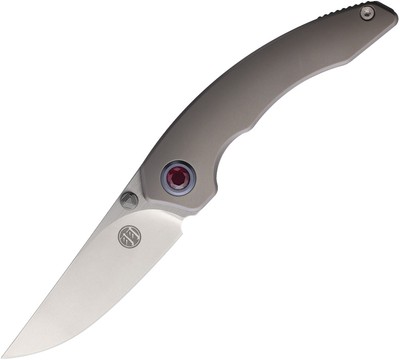 Maxace Yu Framelock Gray Titanium Folding Bohler M390 Pocket Knife MY01