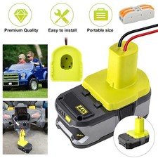 Battery Adapter Power Wheel Connector w/Wire for Ryobi One 18V Li-ion Battery