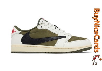 Travis Scott x Air Jordan 1 Retro Low OG SP Reverse Olive/Medium Olive Größe 11