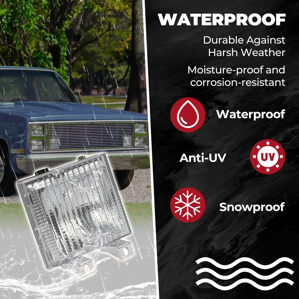 2X For 83-91 Chevy Blazer GMC Park Front Turn Signal Lamps Corner Marker Lights - Image 3 of 4