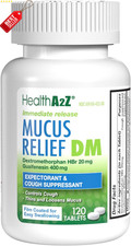 Mucus Relief DM DXM 20mg Guaifenesin 400mg Cough Suppressant 120ct - US