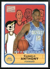 Carmelo Anthony 2003-04 Bazooka Mini Rookie Card RC Bazooka Joe #278 Nuggets . rookie card picture