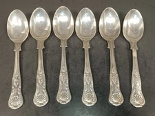Vintage Viners of Sheffield England Super A Stainless Flatware 6 Spoons 5.25"