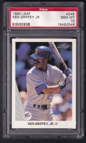 KEN GRIFFEY JR. 1990 Leaf #245 PSA 10 GEM MINT HOF 2nd Year Card
