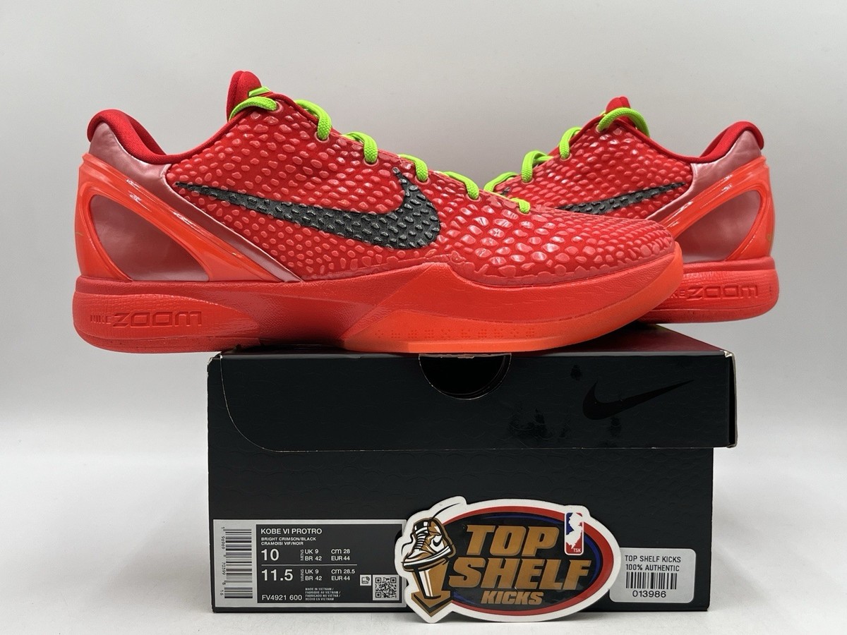 Size 10 - Nike Kobe 6 Protro Low Reverse Grinch
