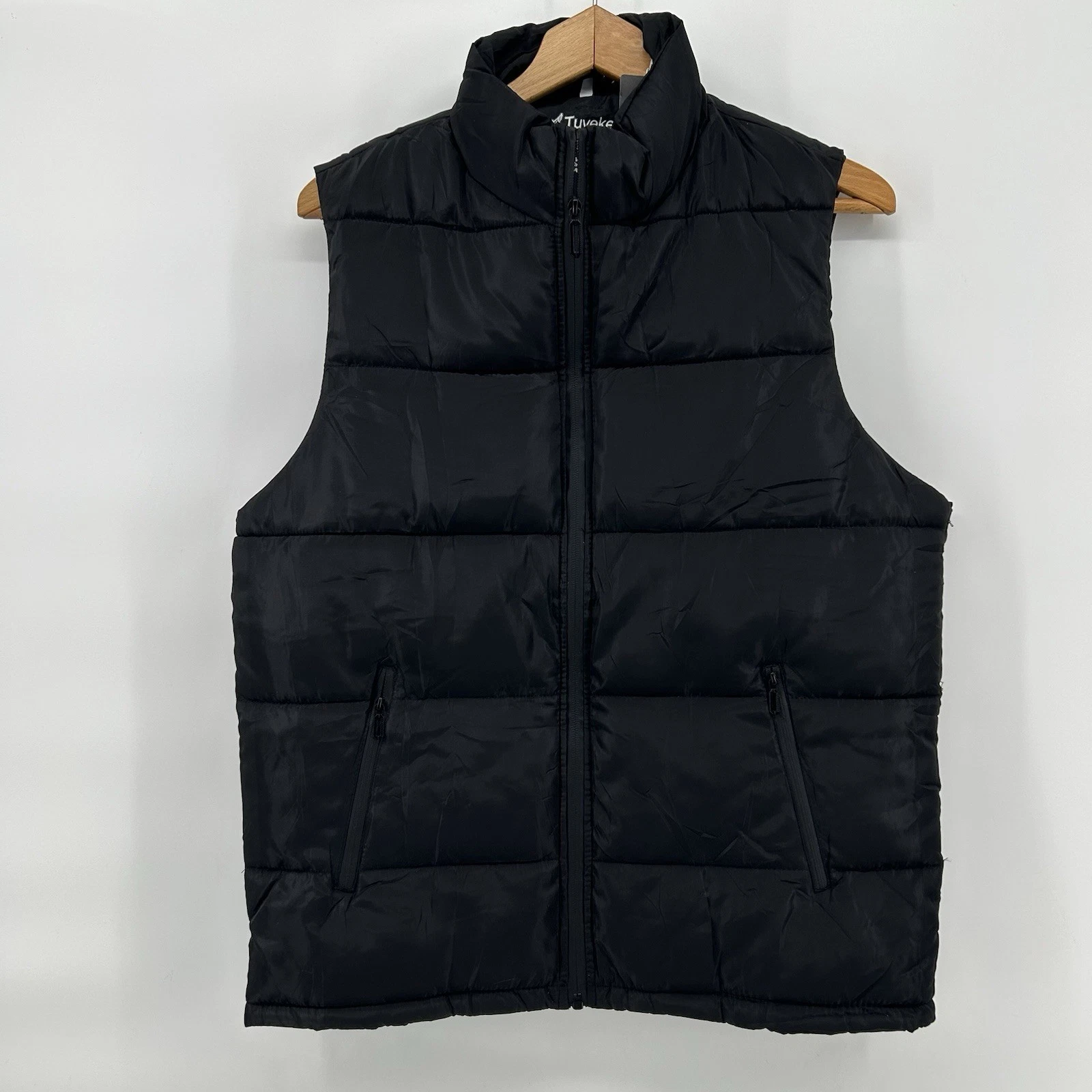Tuveke Insulated Puffer Vest Mens M Black Hiking Camping NWT