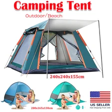 Instant Pop Up Open Beach Tent Camping Tent Anti UV Awning Tents Outdoor 