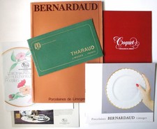 👍Lot 6 catalogues PORCELAINE LIMOGES  BERNARDAUD THARAUD COQUET HUTSCHENREUTHER