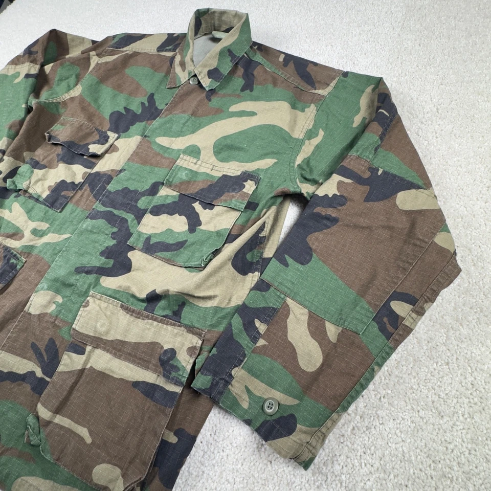 Rothco Ultra Force BDU Woodland Camo Shirt Military 4 Pocket Coat Mens Small - Image 3 of 4