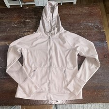 Calvin Klein Performance Beige Hooded Stretch Jacket S Zip Pockets