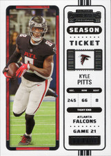 2022 Panini Contenders Kyle Pitts #9 Atlanta Falcons Season Ticket NFL Football