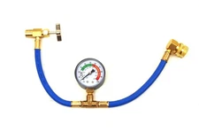 Self-Sealing R134a A/C Can Tap Gauge Hose Recharge AC Conditioning 1/2" Acme ...