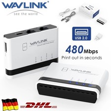 WAVLINK USB Wireless Print Server 2-Port WiFi...