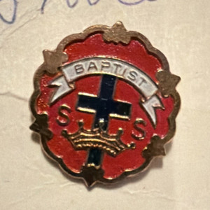Baddman Supplies USA Baptist Religious Pinback