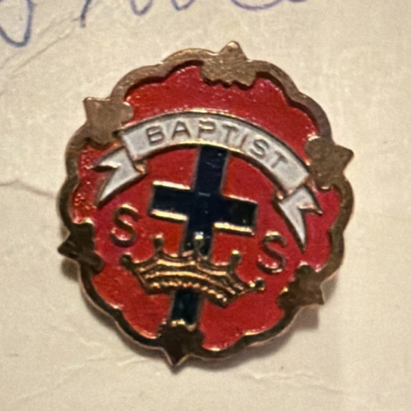 Baddman Supplies USA Baptist Religious Pinback