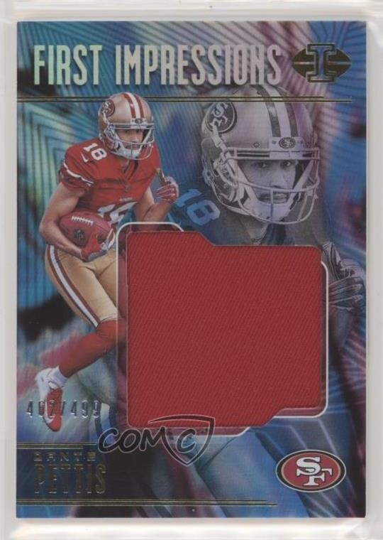 2018 Illusions First Impressions Memorabilia 402/499 Dante Pettis Rookie RC id4