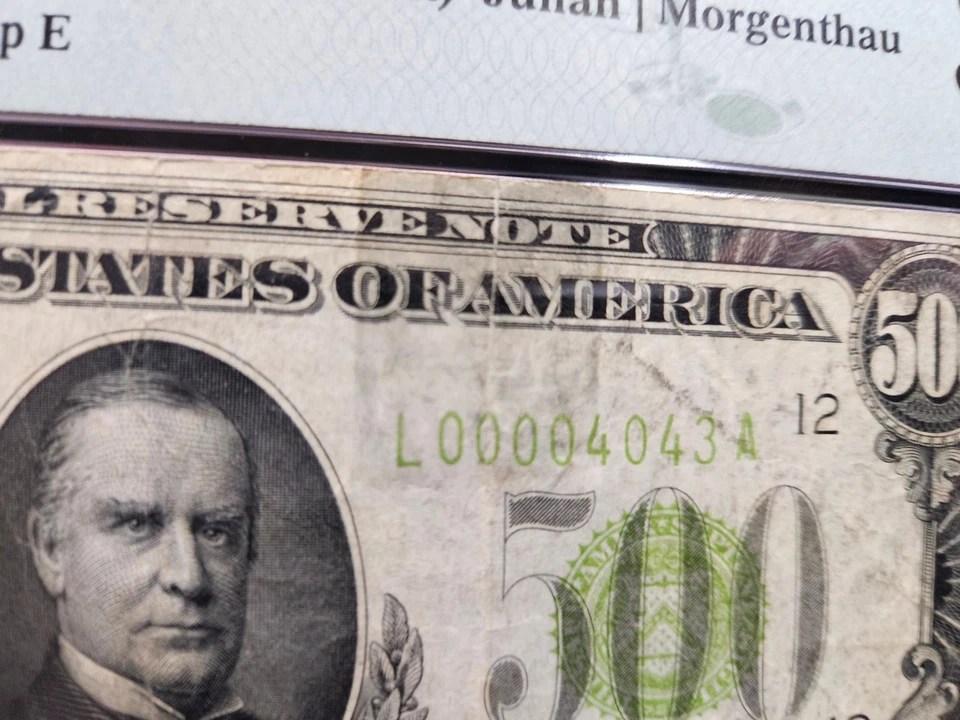 🌟1934 $500 FRN Note L San Francisco FR#2201 LGS PMG 30 VF Thinning/Split Tape - Image 2 of 4