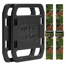Uimoso Cast Iron Ruck Weights for Rucking Weight Plate with Handle 10LB Pairs