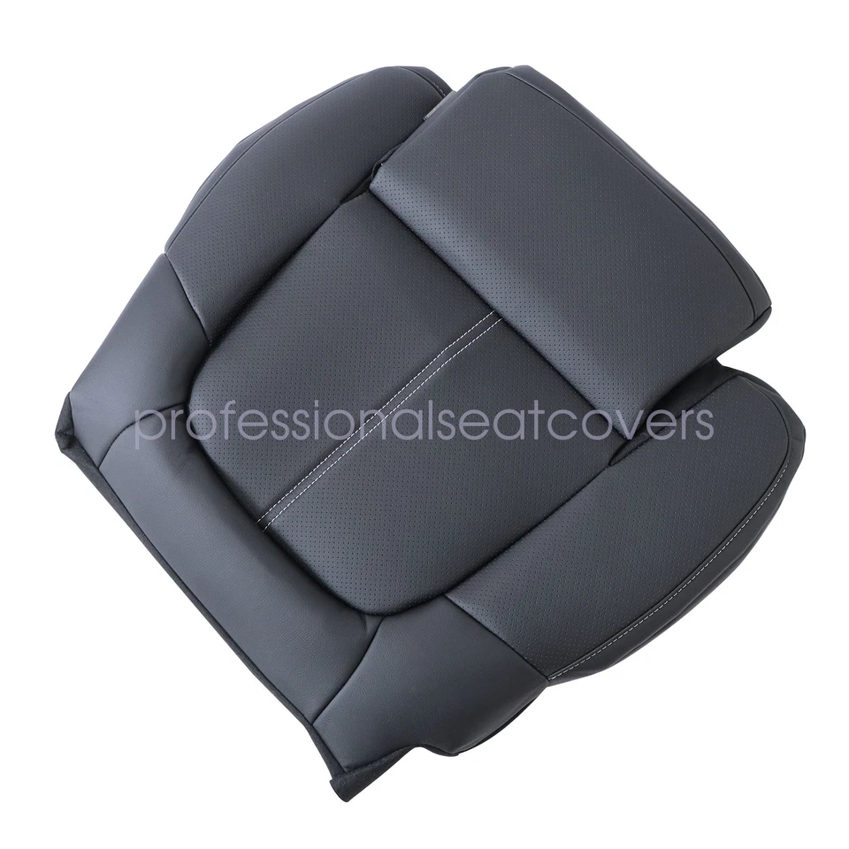 Cubierta de asiento de cuero negra inferior del conductor delantero para Porsche Cayenne 958 2011-2018 Foto 3 de 4