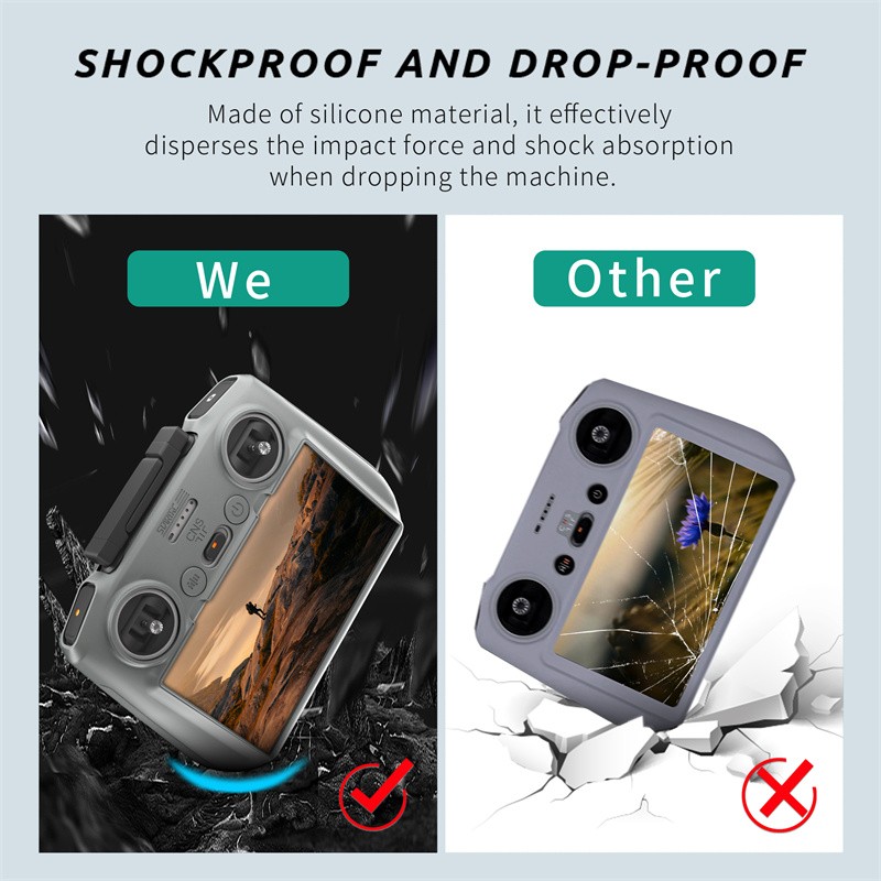 CAPART Silicone Protective Cover For DJI RC-N1/N2/N3 Remote Controller - Red Drone Controller Sleeve